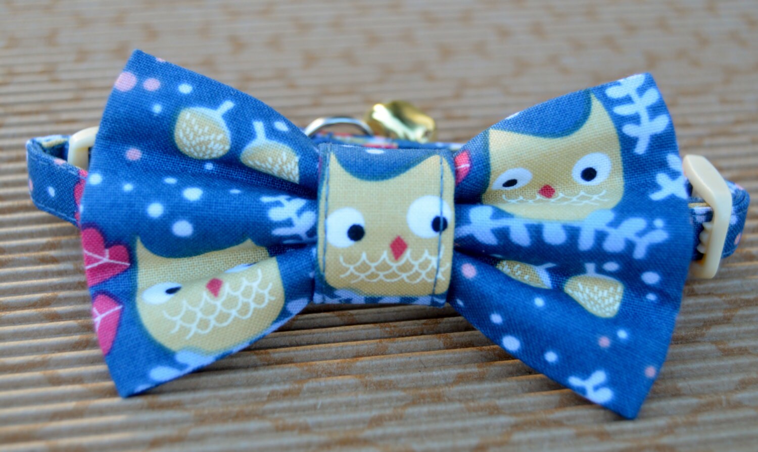 Winter Owl Cat Bow Tie Collar Winter Cat Bow Tie. Winter Cat Etsy