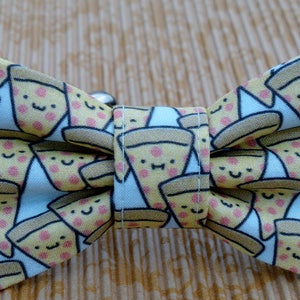 Pizza cat bow tie collar, pizza cat collar with bow tie, pizza collar cat, pizza bow tie for cat, pizza, custom cat collar, custom fabric image 7