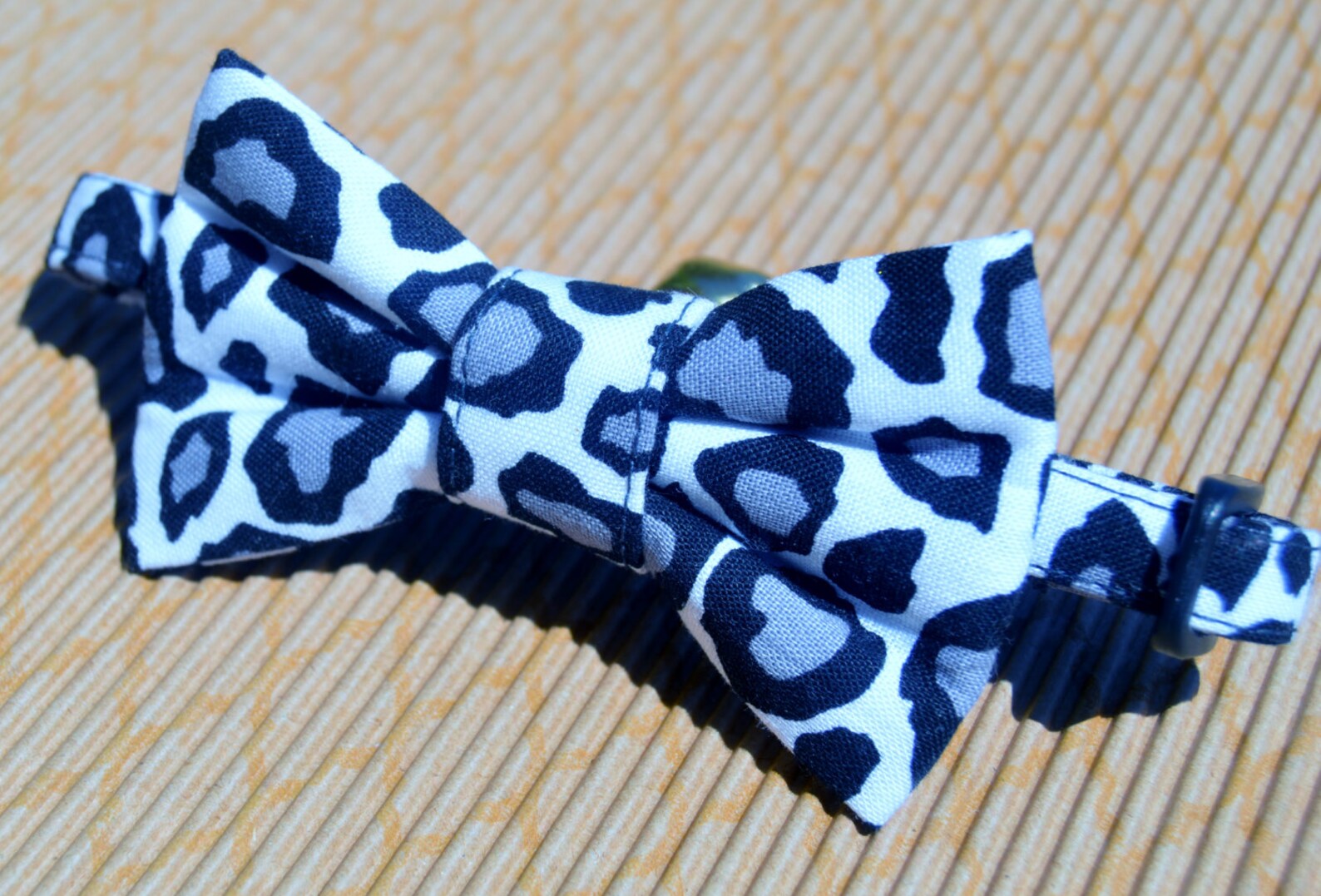 Black Leopard Print Cat Bow Tie Collar Leopard Cat Bow Tie Etsy