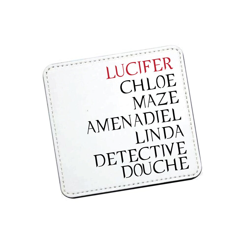 Lucifer Character Names Pu Leather Coaster Etsy UK