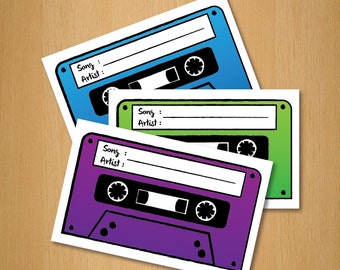 Song Request Cards Printable A4 Sheet Wedding Reception/ Birthday Party ...