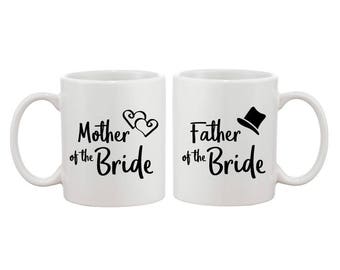 Moeder en Vader van de Bruid - Gepersonaliseerde Mug Gift Set - Bruidsfeest Geschenken -