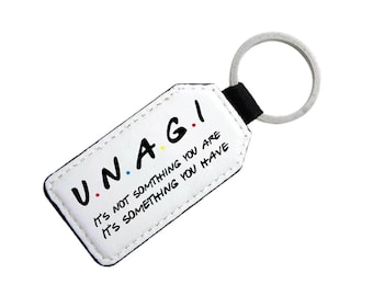 Unagi - Friends Inspired - Pu Leather Keyring - Funny - Gift
