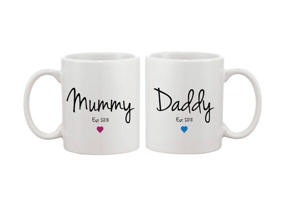 New Parents Mug Gift Set: Mummy Daddy 11oz Mugs - Main Image