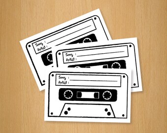 Song Request Cards Printable A4 Sheet Wedding Reception/ Birthday Party ...