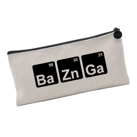 Pencil Case  Make Up Bag Gift Bazinga Big Bang Theory Inspired Elements