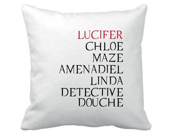 Lucifer - Character Names - Lucifer Inspired - Cushion Cover