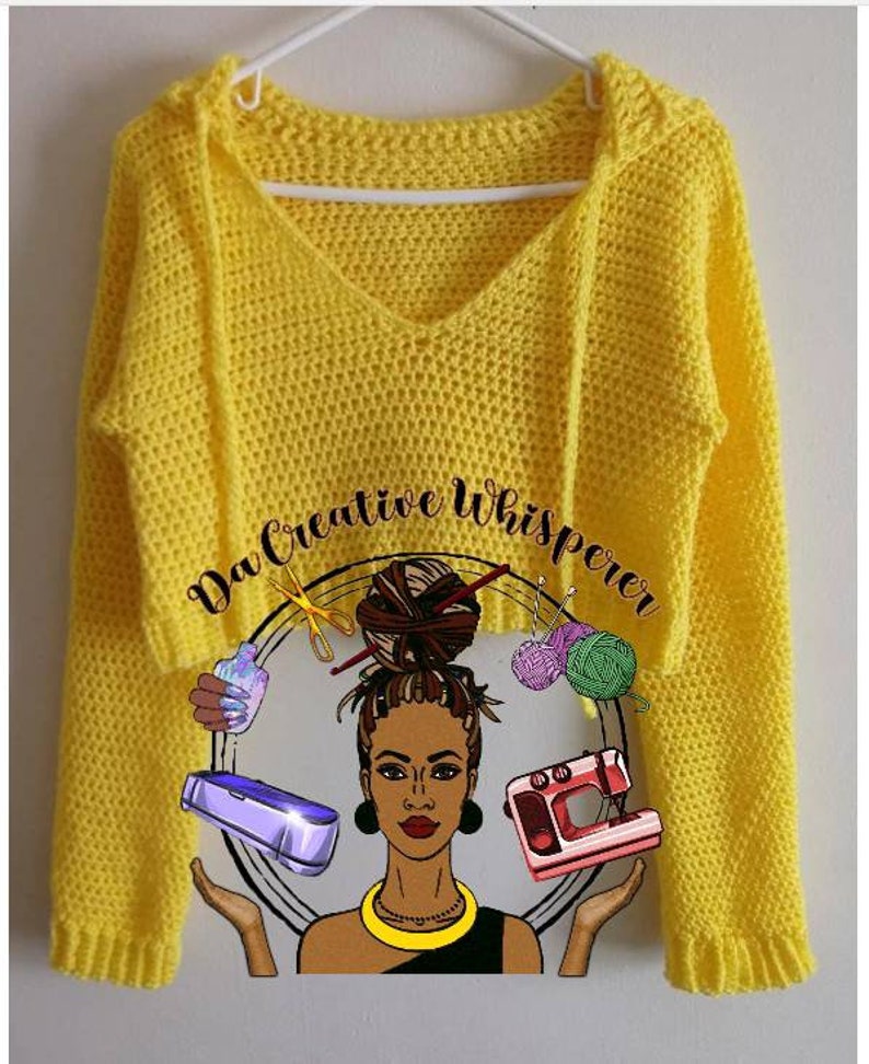 Crop Top Crochet Hoodie Pattern Etsy