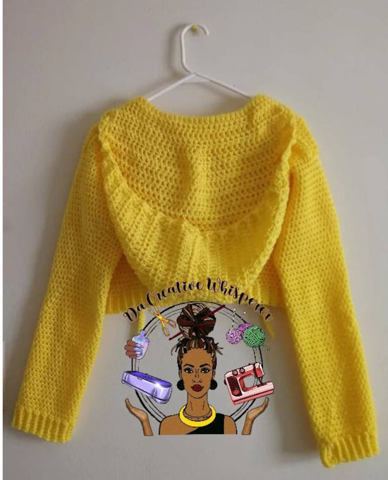 Crop Top Crochet Hoodie Pattern Etsy