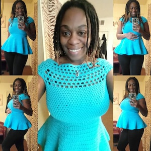 Crochet Maternity Peplum Top Pattern
