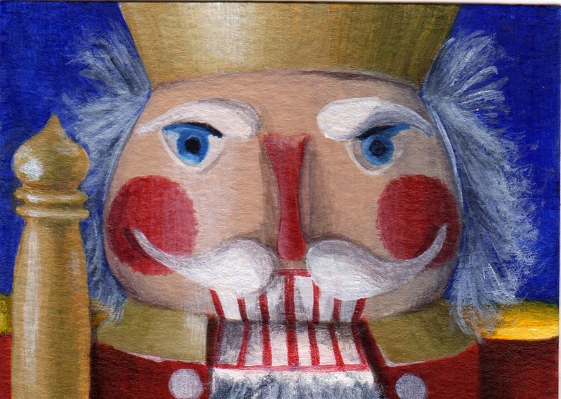 Nutcracker Art, Limited Edition Fine Art Holiday Print, Giclee From an
