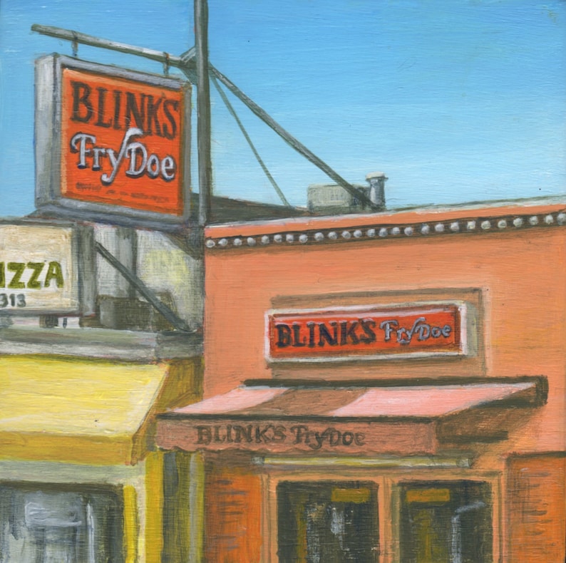 Blinks Fry Doe Hampton Beach Favorite Limited Edition Print of a Painting of New England Icon by Debbie Shirley image 1