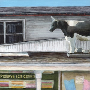 White Farms Limited Edition Print, Art Giclee of an Ice Cream Stand Painting by Debbie Shirley