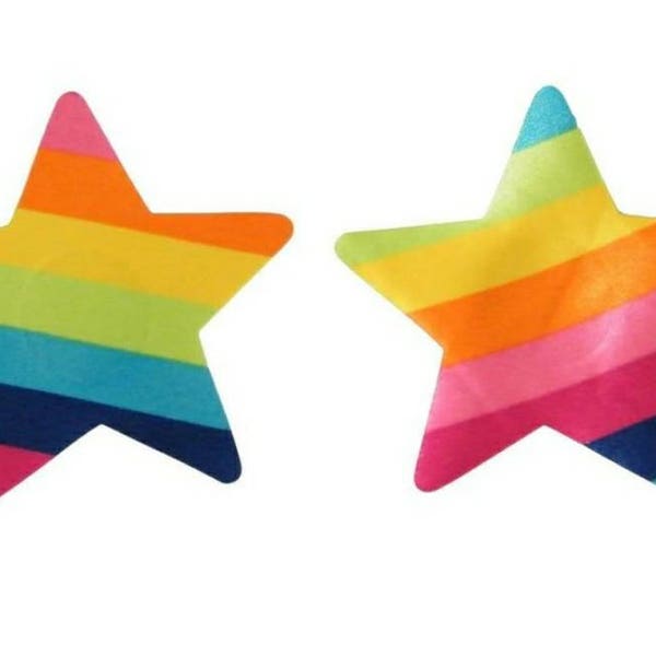 Rainbow Star Nipple Sticker Disposable Pasties