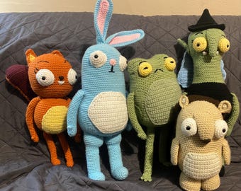 Häkelanleitungen: Kiff, Barry, Trevor, Helen, and Glarbin Amigurumi (PDF-Häkelanleitung) von K.Bella Jolie Video