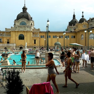 Budapest Photography, Hungary Photography, Budapest Print, Hungary Print, Széchenyi Thermal Bath, Swimming Pool Print, Budapest Wall Art