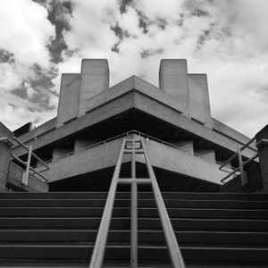 National Theatre, Southbank Photography Print, Modernist, Brutalist London Architecture, Concrete Print, Southbank, London, England