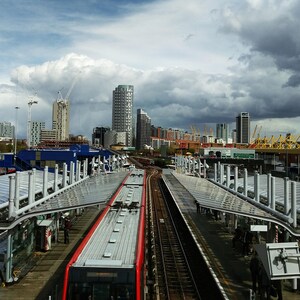 London Photography, Colour Print, London Print, Poplar Station, Docklands, Wall Art, Home Decor, London Underground, Wall Decor, Cityscape