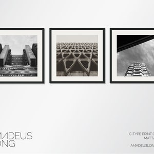 The Brutalism Collection: Set Of 3 Brutalism Prints, Brutalism, Print, Architecture Print, London Print, Wall Art Print, Geometric Print