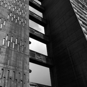 Black And White Photography, Brutalism Print, Brutalist, Brutal, Balfron Tower, Architecture Print, Erno Goldfinger, London Photography