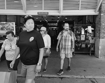 Charleston Print, South Carolina, Charleston Street Photography, Street Print, Street Photo, Candid, Black And White, Charleston SC, America