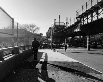 The Bronx Poster, The Bronx Photography, Bronx New York, New York Print, schwarz weiß, Stadtansicht, Clason Point, Soundview, Hunts Point