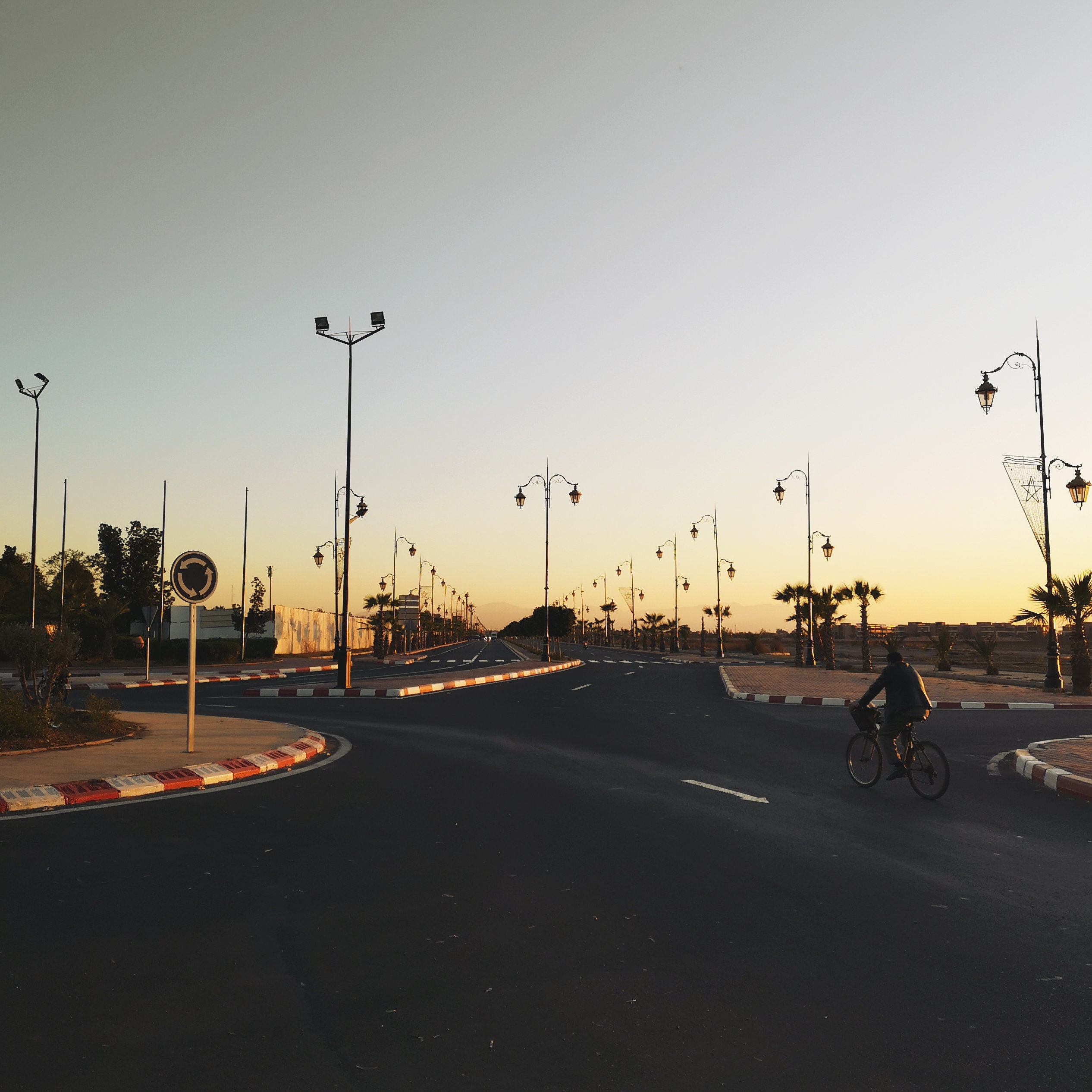 Maroc Sunset Photography Print, Morocco Marrakech Empty Road Travel Photography, Desert Wall Art