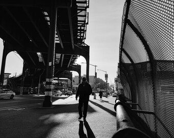 The Bronx Photography, Black And White Photography, Bronx, New York, Street Photography, Shadow, Hunts Point, Silhouette, Cityscape, BW Art