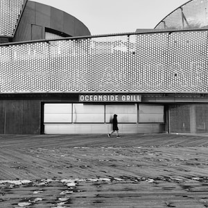 Impression de Coney Island, photographie de Coney Island, Brooklyn, Brighton Beach, Oceanside Grill, Manhattan Beach, photographie de New York, promenade