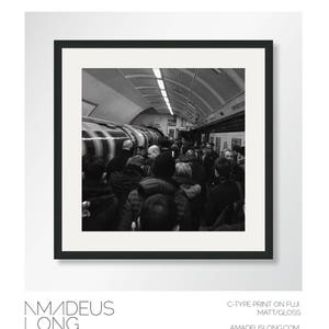 London Underground Print, Black And White, Street Photography, London Tube Map, London Print, City, Giclee Print, Photo Print, Unframed image 3