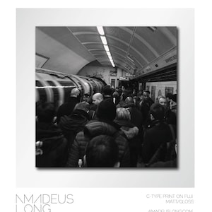 London Underground Print, Black And White, Street Photography, London Tube Map, London Print, City, Giclee Print, Photo Print, Unframed image 2