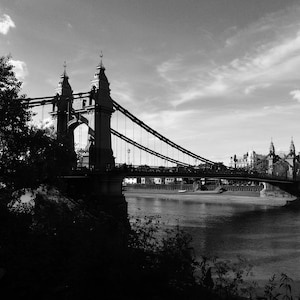 Hammersmith Bridge, Hammersmith, South West London, London Poster, Thames, Bridge Foto, Wall Art Bridge, Bridge Fotografie, Quadratisches Format