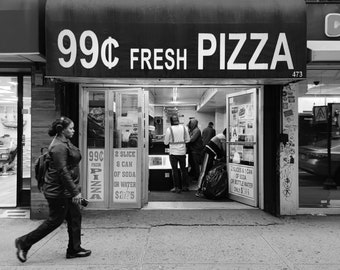 99 Cent frische Pizza, New York Fotografie, New York City, Manhattan, New York Pizza, Pizzaladen, Diamond District, Midtown East, NYC Druck