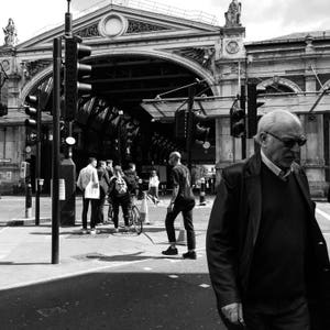 London Photography, Black And White Print, Farringdon, Street Photography, Old Man, London Print, Wall Art, Home Decor, Art Print, Cityscape