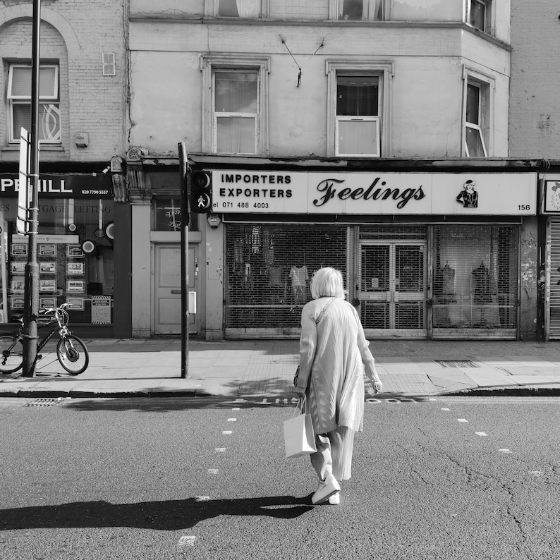 Whitechapel Print, London Print, Feelings Print, Feelings Wall Art, London Street Photography, Black And White Street Photography, Aldgate image 1