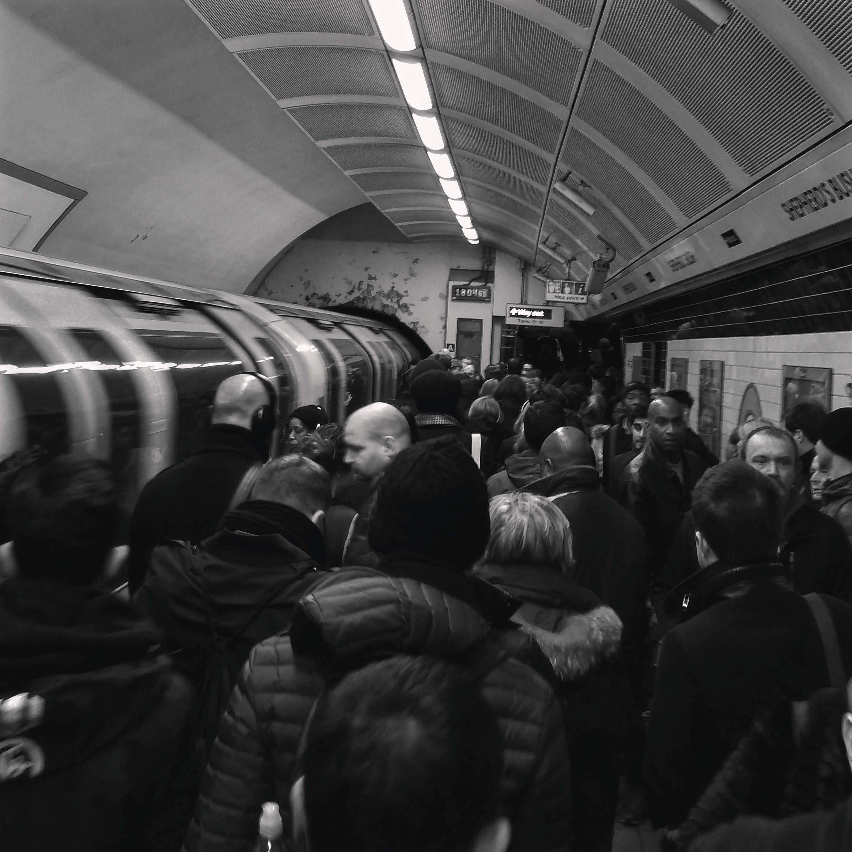 London Underground Print, Black and White, Street Photography, London ...
