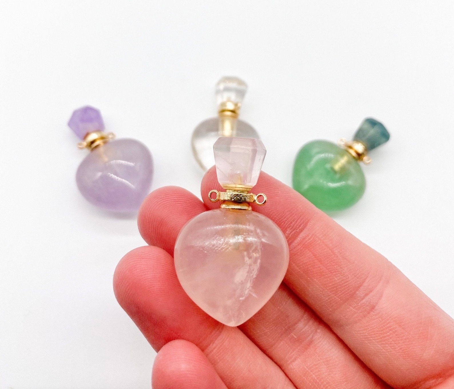 C79- Colgante de botella de aceite esencial - Etsy México