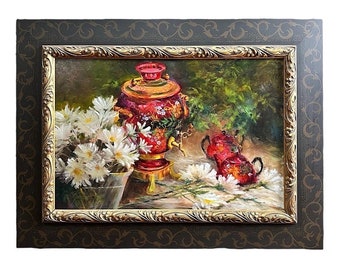 Russische Samavar-Originele Oil Panting door Rebecca Mann