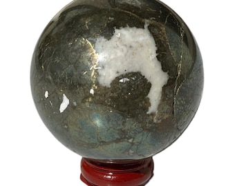 C67 -Natural Pyrite Sphere with Stand #2