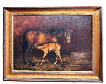 Mare &Colt- Original Oil Panting by Rebecca Mann