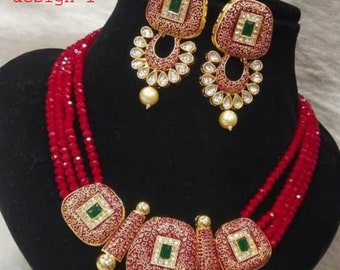 Joyería india Bollywood boda nupcial Kundan Meenakari joyería tradicional