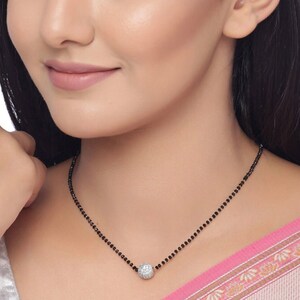 Crystal mangalsutra sale