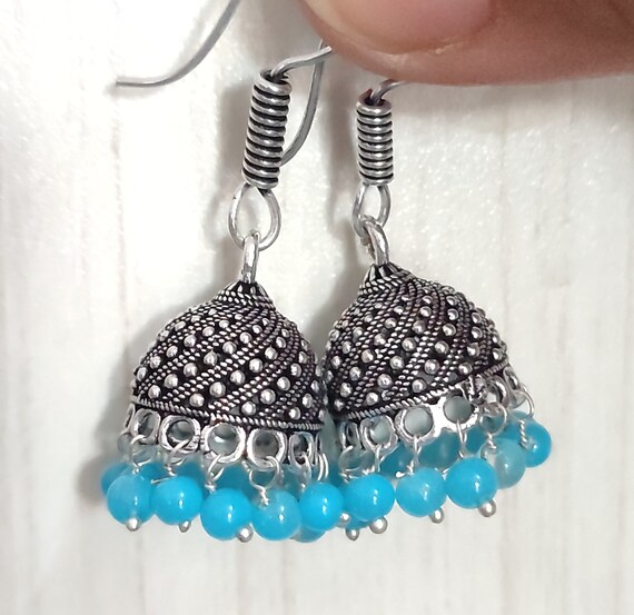 Beautiful Oxidized Jhumka Trendy Handmade Jhumki Earrings