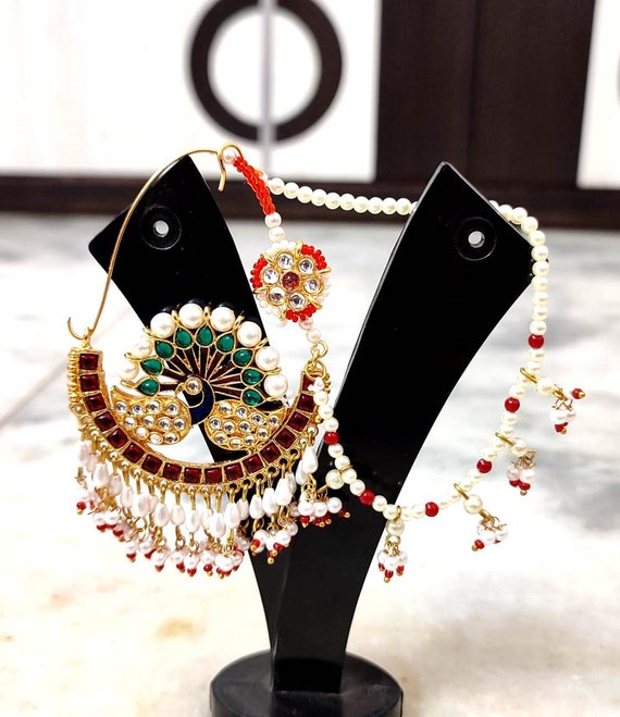 Meenakari nose pin clearance