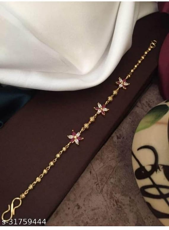 Zirconia Stone Bracelet Bangle | India Jewelry Wedding Bracelet - Design  Gold Color - Aliexpress