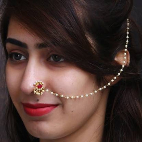 parth fancy artificial Zircon Gold-plated Plated Brass Nose Ring Price in  India - Buy parth fancy artificial Zircon Gold-plated Plated Brass Nose Ring  Online at Best Prices in India | Flipkart.com
