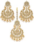 Awesome !! Indian Gold Plated Latest Design Jumka Jumki Earringwith maang tikka Women Fashion product logo