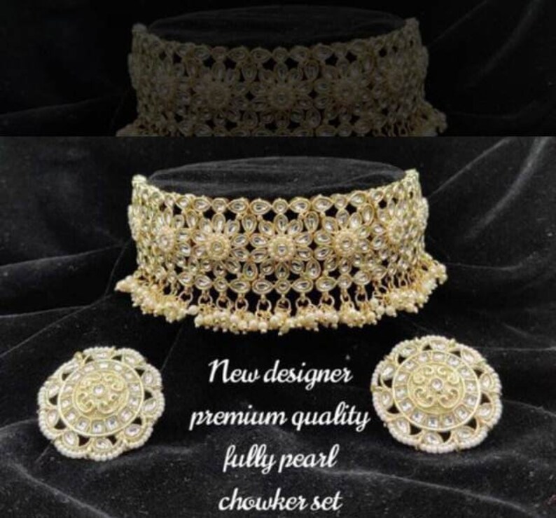 Polkhi Set. Beautiful INDIAN KUNDAN NECKLACE,Kundan Necklace Set Earring Jewelry,Bollywood,Ethnic,Sabyasachi Necklace,Bridal Jewelry