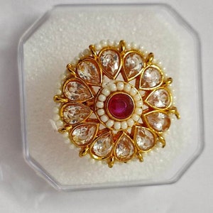 Beautiful Fine Kundan Ring/ Meenakari Ring/Adjustable Ring/ Indian Ring/ Indian Jewelry/ Bollywood /