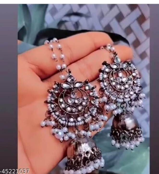Awesome Oxidized Silver Jhumka Indian Earrings Indian Jewelry